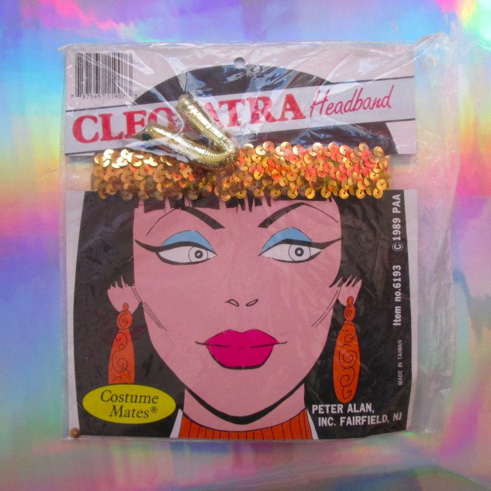 vintage gold disco cleopatra headband halloween costume